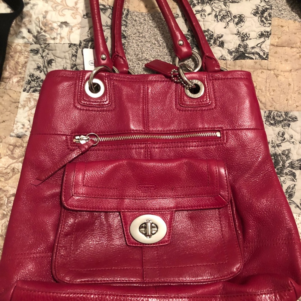 Coach Cherry Colored Purse NWT